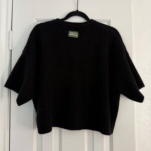 Daily Drills Women's Black Short Sleeve Knit Sweater Size XS/S